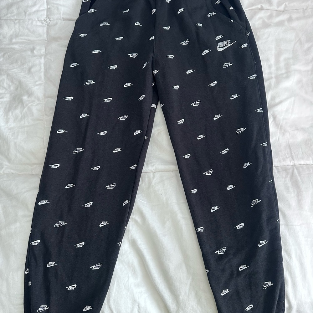 Nike Black Sweatpants with White Accents